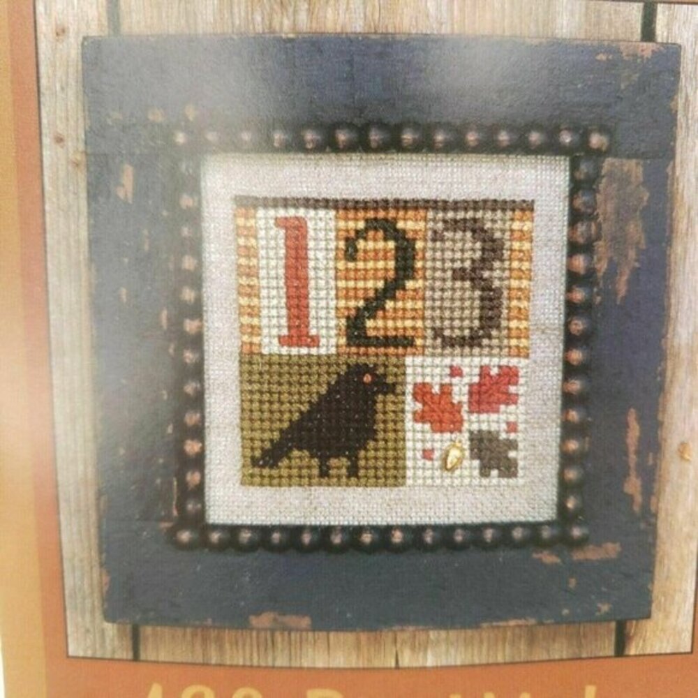 Bent Creek 123 Blackbird‎ Zippies Fall Autumn Acorn Linen Cross Stitch Kit New